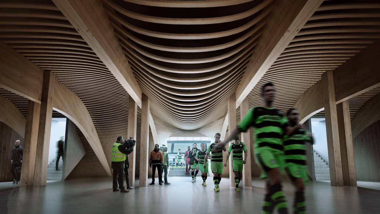 zaha hadid estadio sostenible La firma de Zaha Hadid diseña el primer estadio de fútbol sostenible y verde del mundo