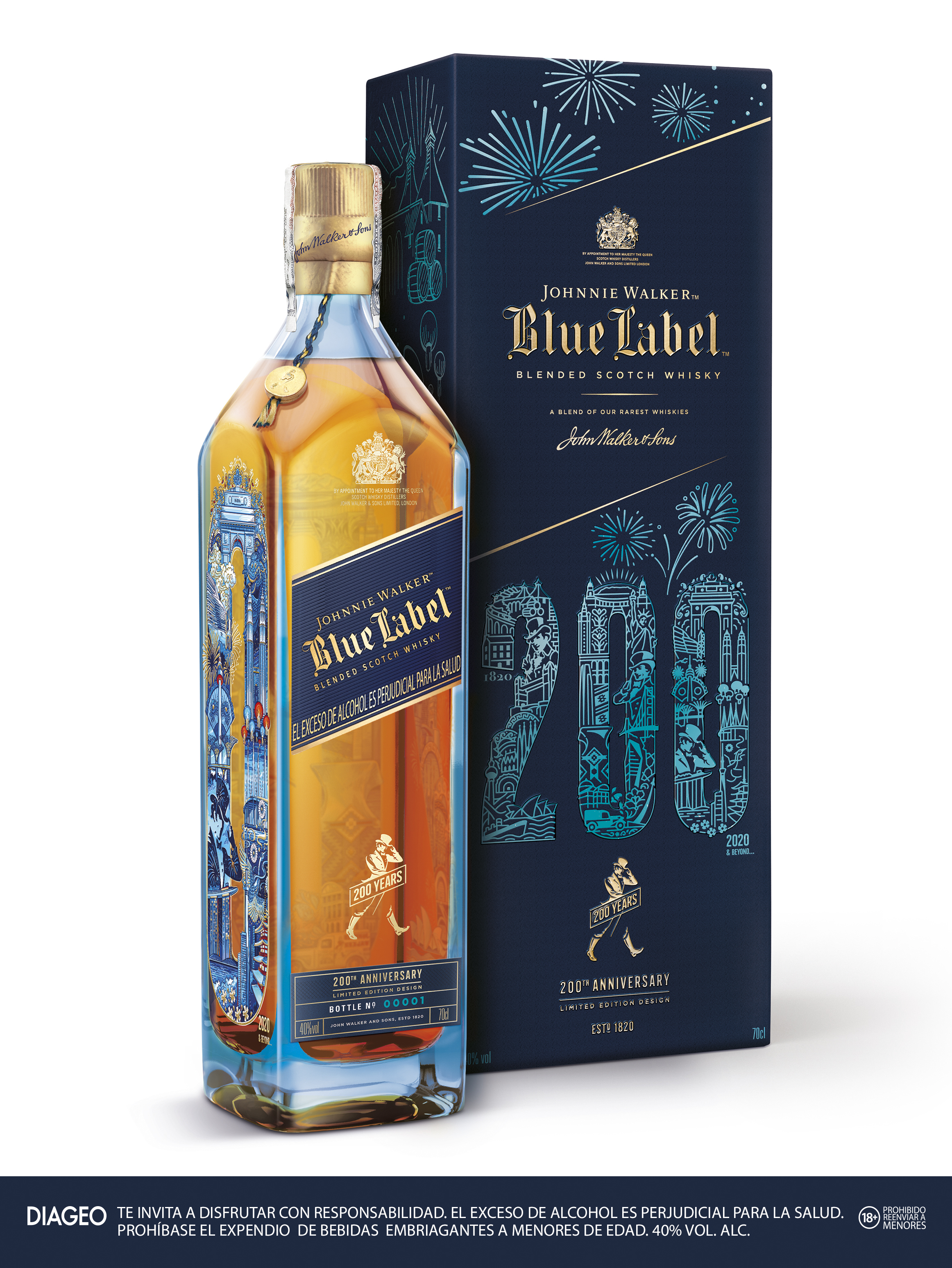 JWBL 200Y alta Johnnie Walker Blue Label y el whisky de lujo que celebra el diseño